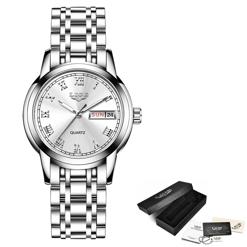 2025 Women's Gold Bracelet Watch - Creative Steel Design, Waterproof Female Timepiece