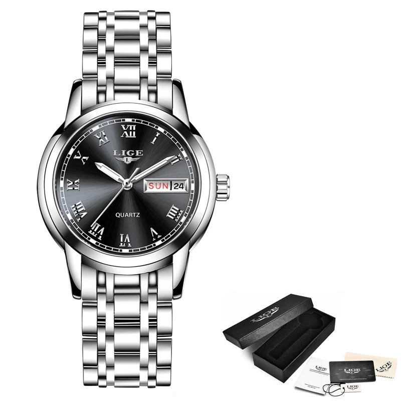 2025 Women's Gold Bracelet Watch - Creative Steel Design, Waterproof Female Timepiece
