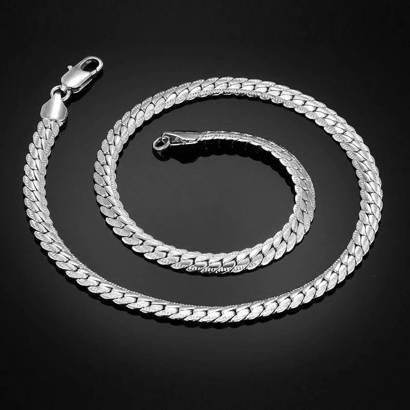 Men's 316L Stainless Steel Silver Snake Chain Necklace - 7MM Wholesale Jewelry for Men