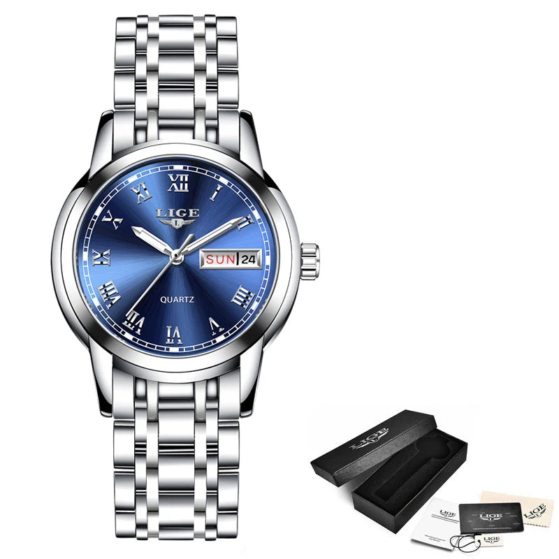 2025 Women's Gold Bracelet Watch - Creative Steel Design, Waterproof Female Timepiece